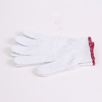Guantes de trabalho de tricô de proteção manual de algodão branco profundo e resistente à lavagem de 20 a 60 g
