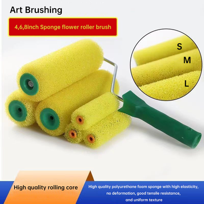 Pintura de borracha de espuma de fibra química com punho de plástico verde DIY grau 2024