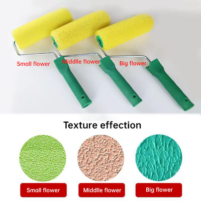 Pintura de borracha de espuma de fibra química com punho de plástico verde DIY grau 2024