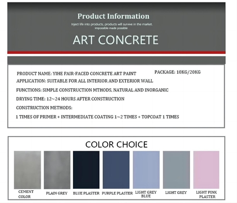 Método de aplicação por lotes Tinta de microcimento para construção de gesso de estuque a preços acessíveis