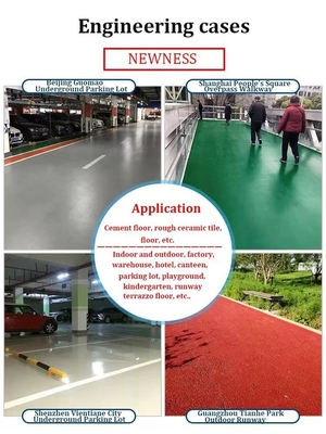 Pintura de piso de resina epoxi de cor brilhante Aplicação de escova de revestimento líquido 12 meses