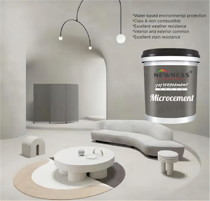 Revestimento fino Pintura de textura de estuco Pintura de parede de cabine com revestimento de micro cimento brilhante