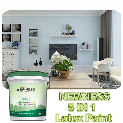Tinta de revestimento de parede interior acrílica 5 em 1 para excelente elasticidade e resistência a rachaduras
