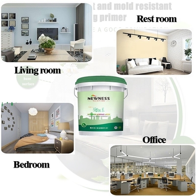 Pintura de parede interior aplicada por pincel em branco para hospitais ecológicos à prova de mofo