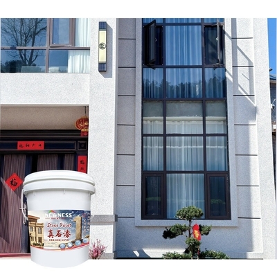 Método de aplicação de pulverização Pedra pintura Excelente resistência ao tempo para casa textura parede