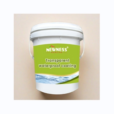 Pintura impermeável de parede exterior de estuco cinza com material acrílico e acabamento transparente