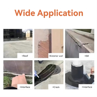 Método de aplicação do pincel Revestimento de telhado de silicone para edifícios de impermeabilização transparente