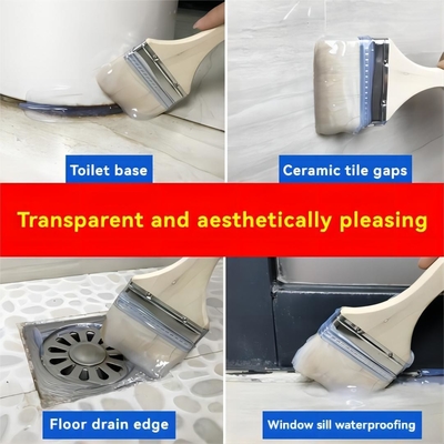 Método de aplicação do pincel Revestimento de telhado de silicone para edifícios de impermeabilização transparente