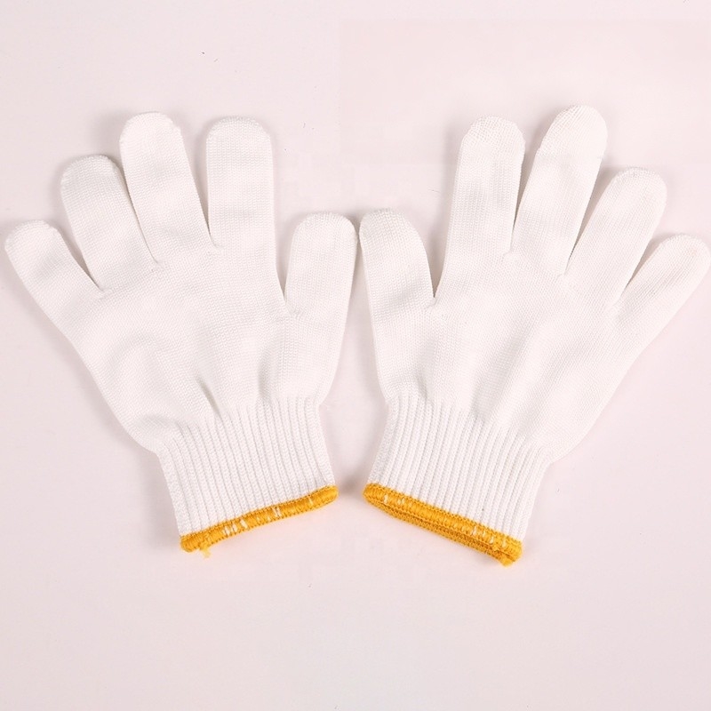 Guantes de trabalho manual de algodão de malha para homens