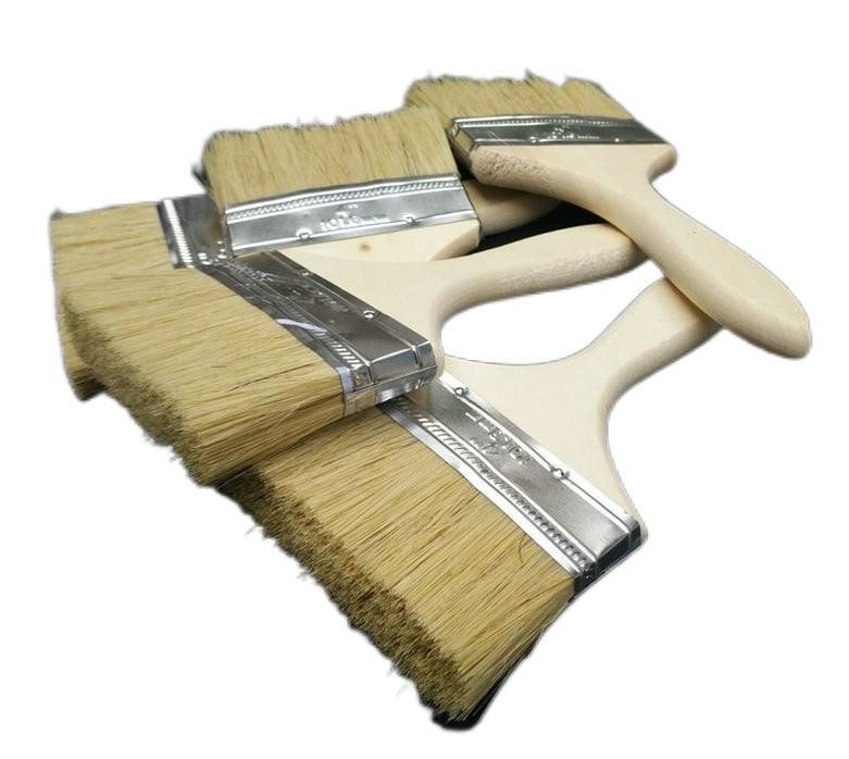 Distribuidor OEM Suporte personalizado Pincel de pintura de punho de madeira para pintura de parede