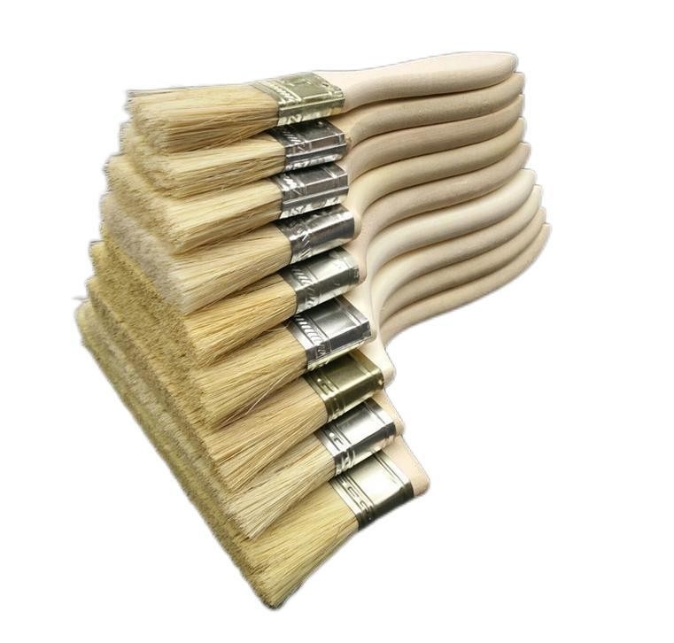 Aceitável OEM Dual Color Filamento sintético pintura de parede escova de rolos conjunto de 6 escovas de pintura a óleo