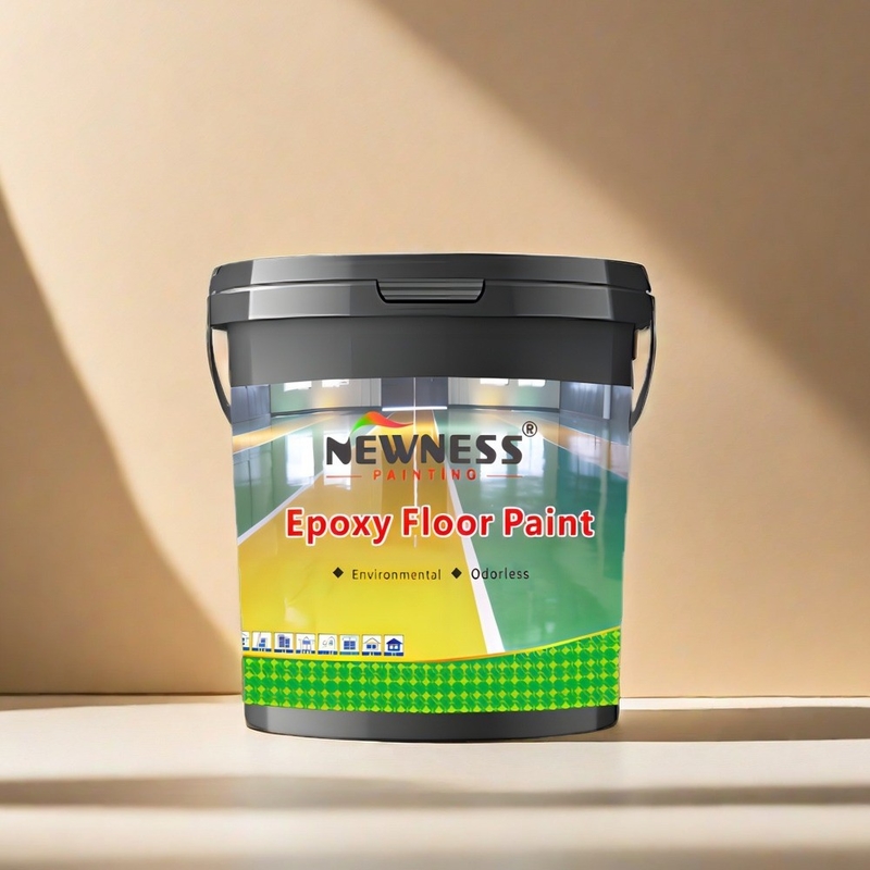 Pintura de piso de resina epoxi de cor brilhante Aplicação de escova de revestimento líquido 12 meses