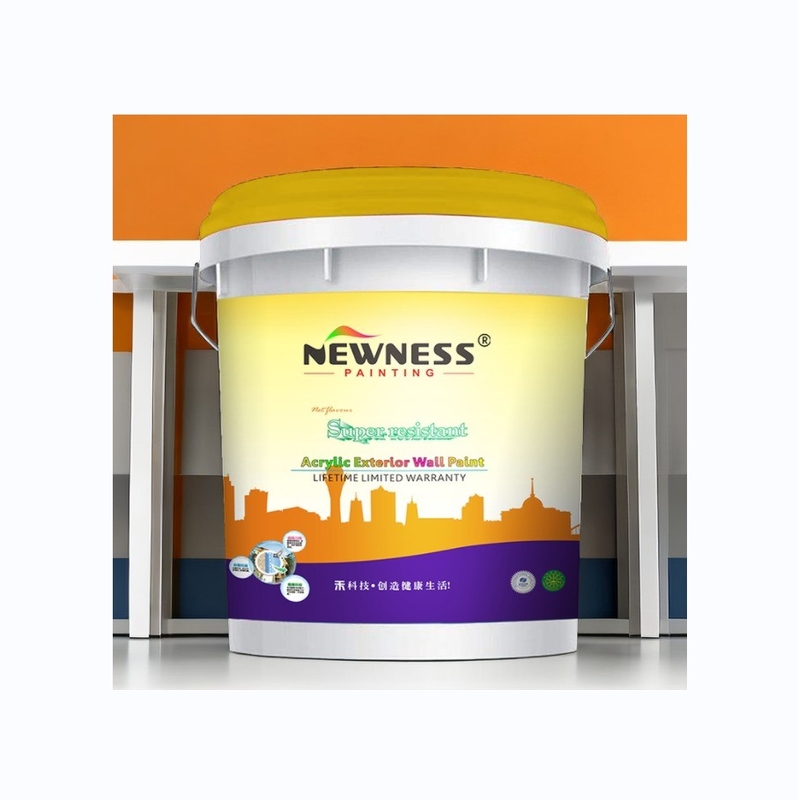 Pintura de parede de látex exterior personalizada em volume de 20 kg / balde com resistência ao tempo