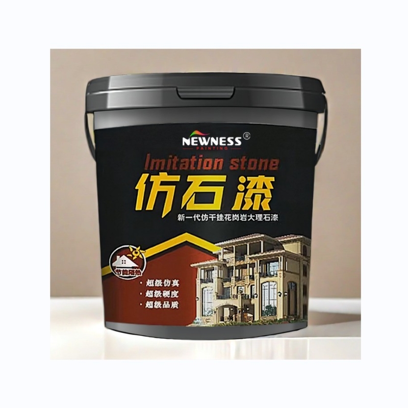 Renove a sua parede exterior com tinta acrílica revestida de pedra com textura de granito à base de água