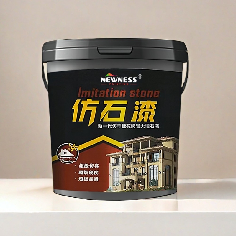 Construção de revestimento de pedra natural efeito granito pintura de parede de pulverização pintura de pedra decorativa