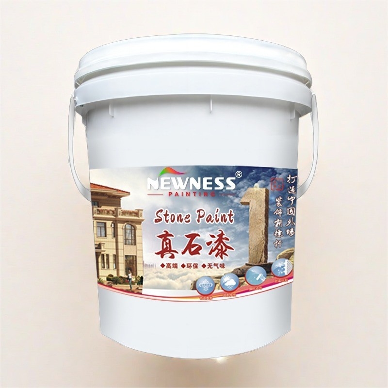 Revestimento de parede exterior com pintura de pedra natural Solução de pintura de casa decorativa