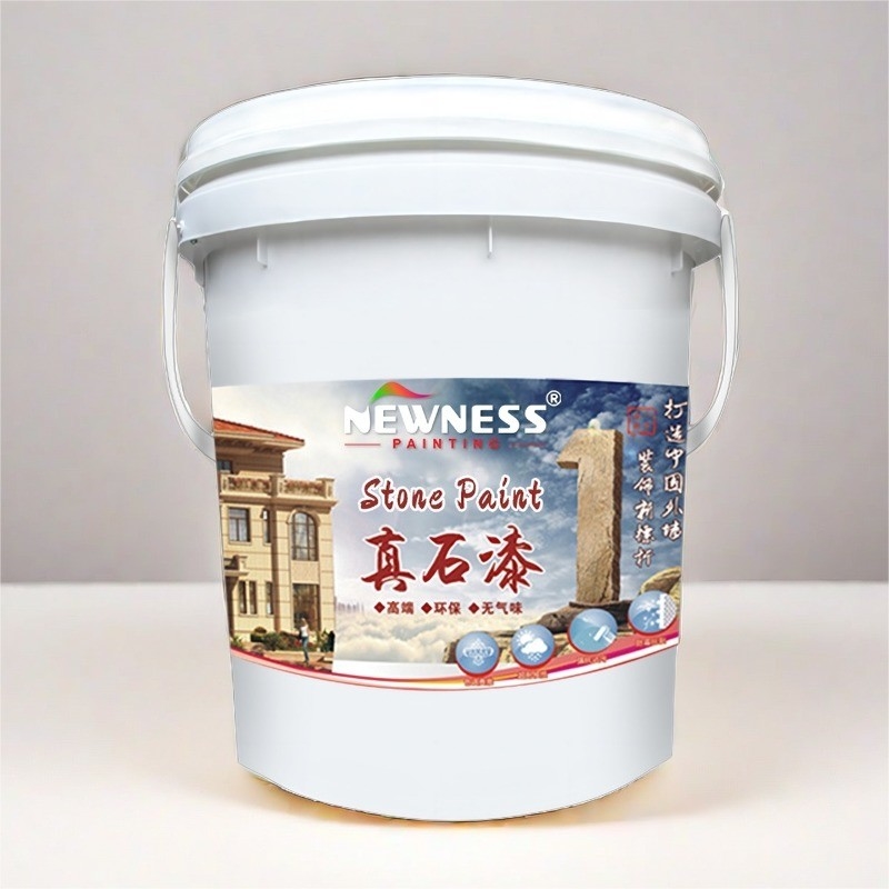 Pinturas asiáticas de primeira qualidade Eco-friendly Spray Stone Paint Resistência ao envelhecimento 250 horas