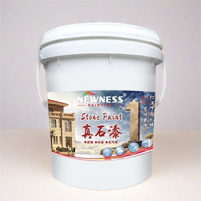 20 kg/BUCKET Tinta texturizada de pedra natural revestimento de alta adesão para pintura de parede exterior
